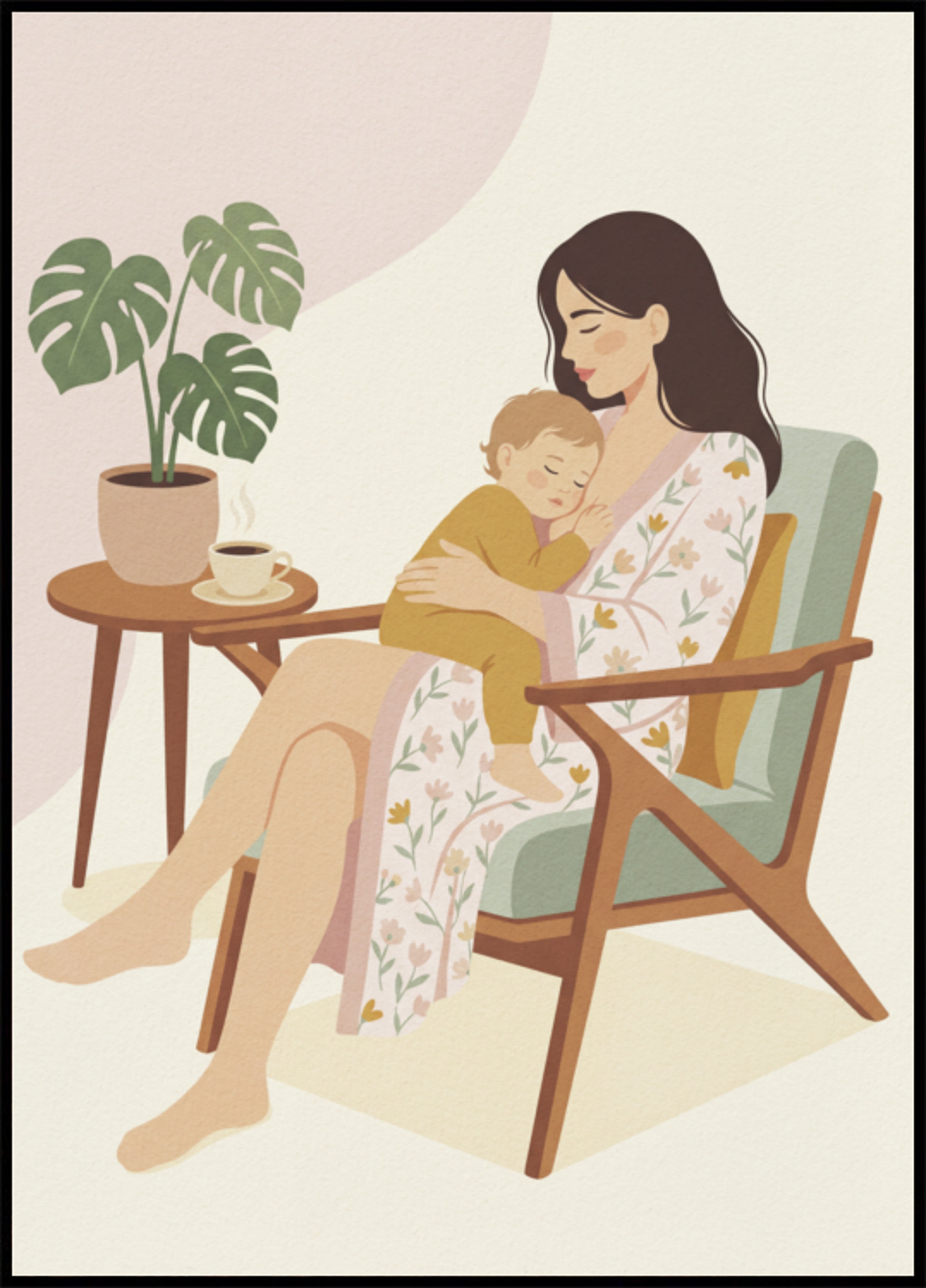 Mutter und Baby pflegen