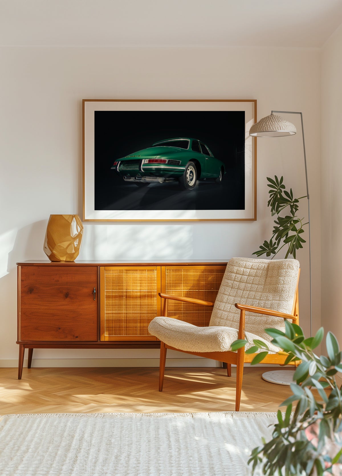 Klassischer grüner Sportwagen