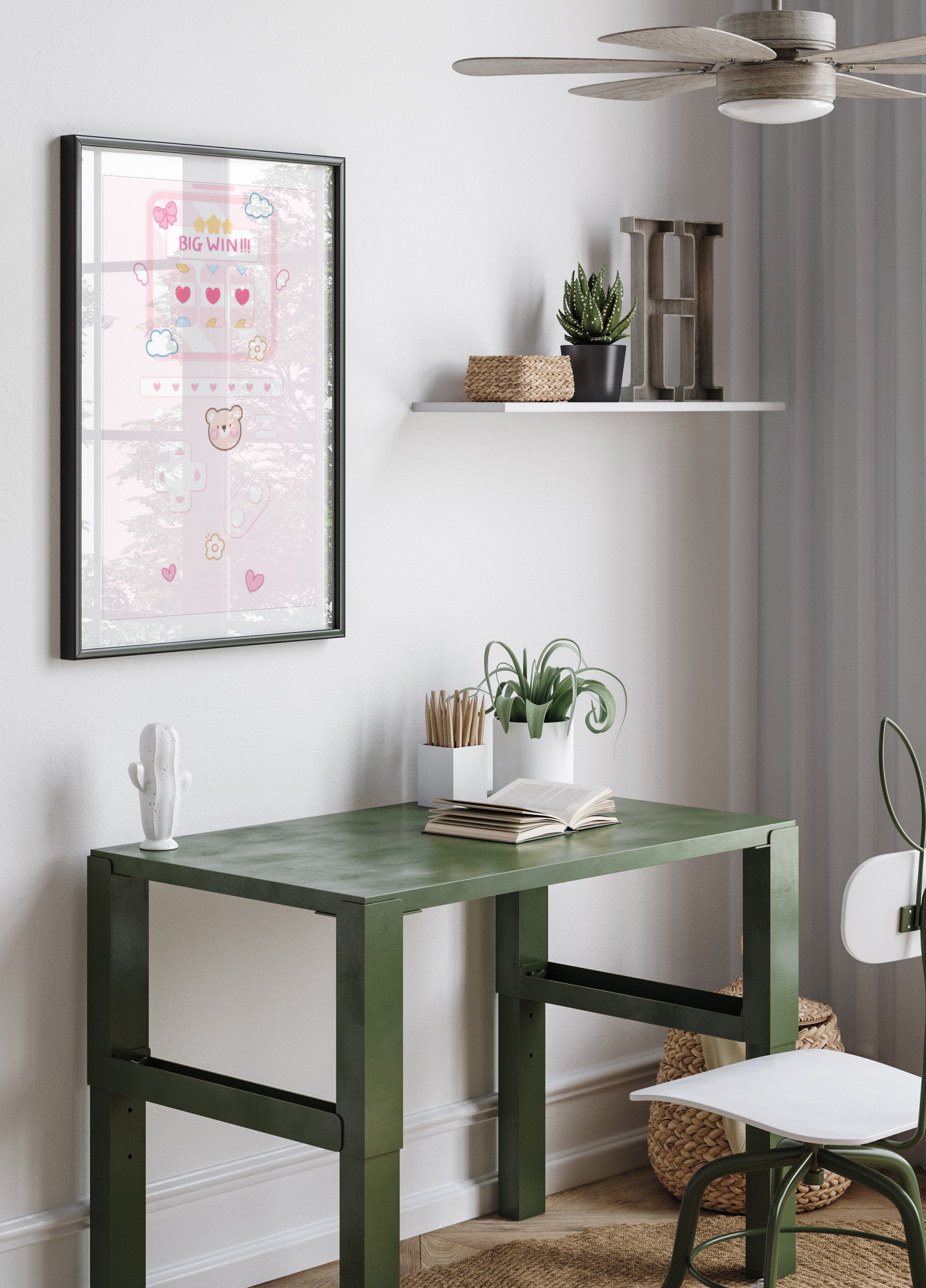 Süßer rosa Spielgewinn