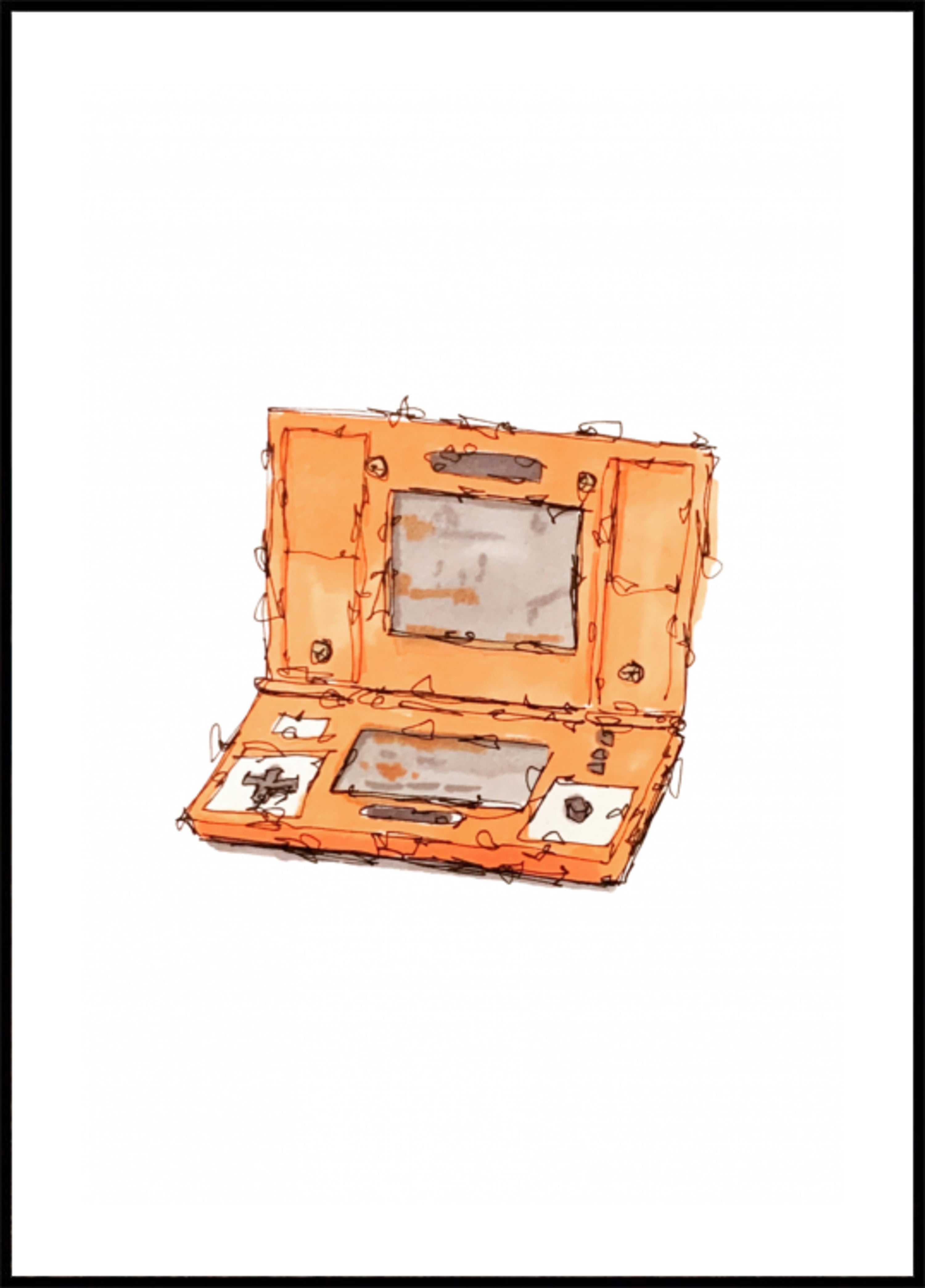 Retro-Handheld-Spiel-Skizze