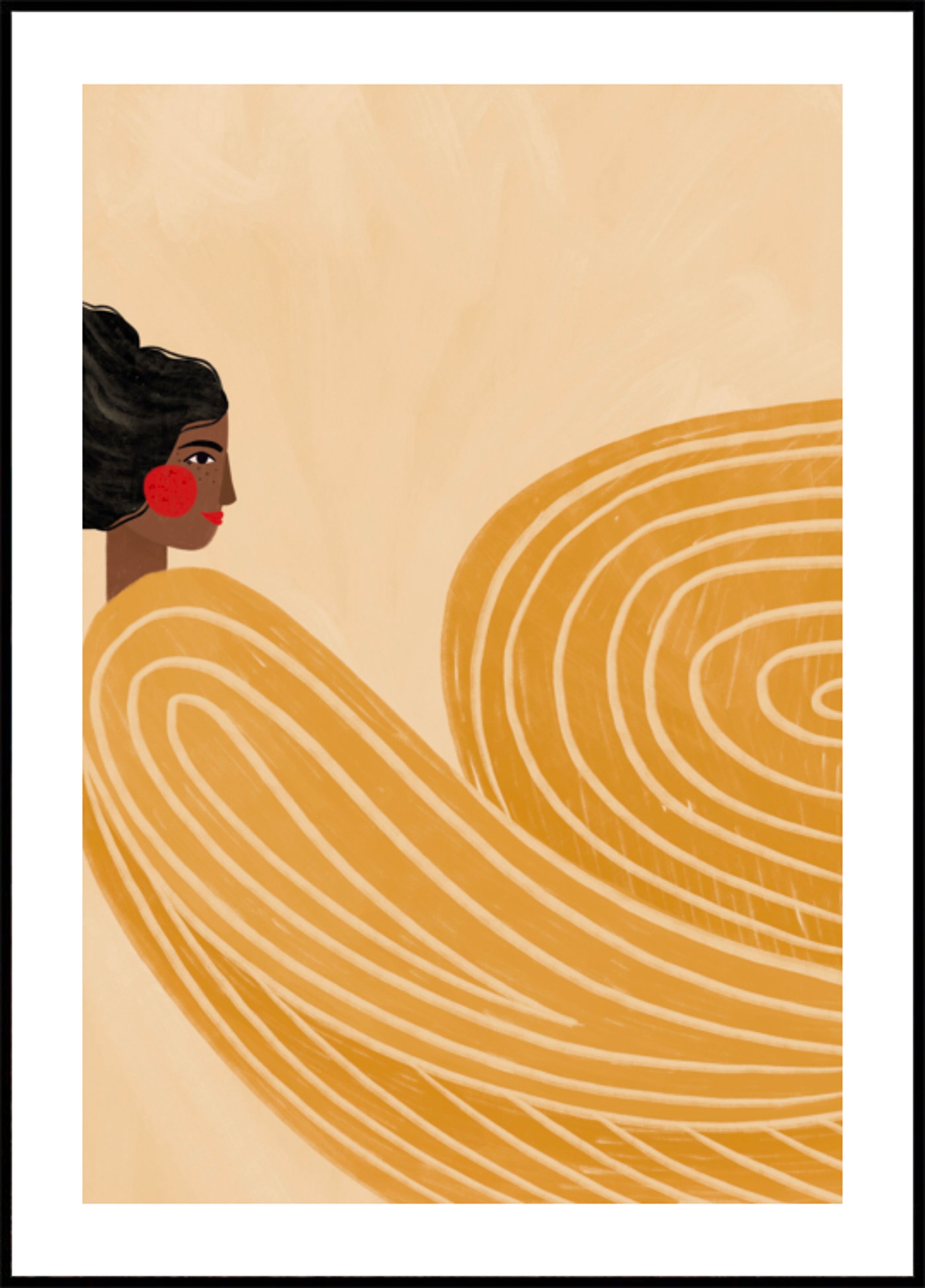 Frau goldene Wellen
