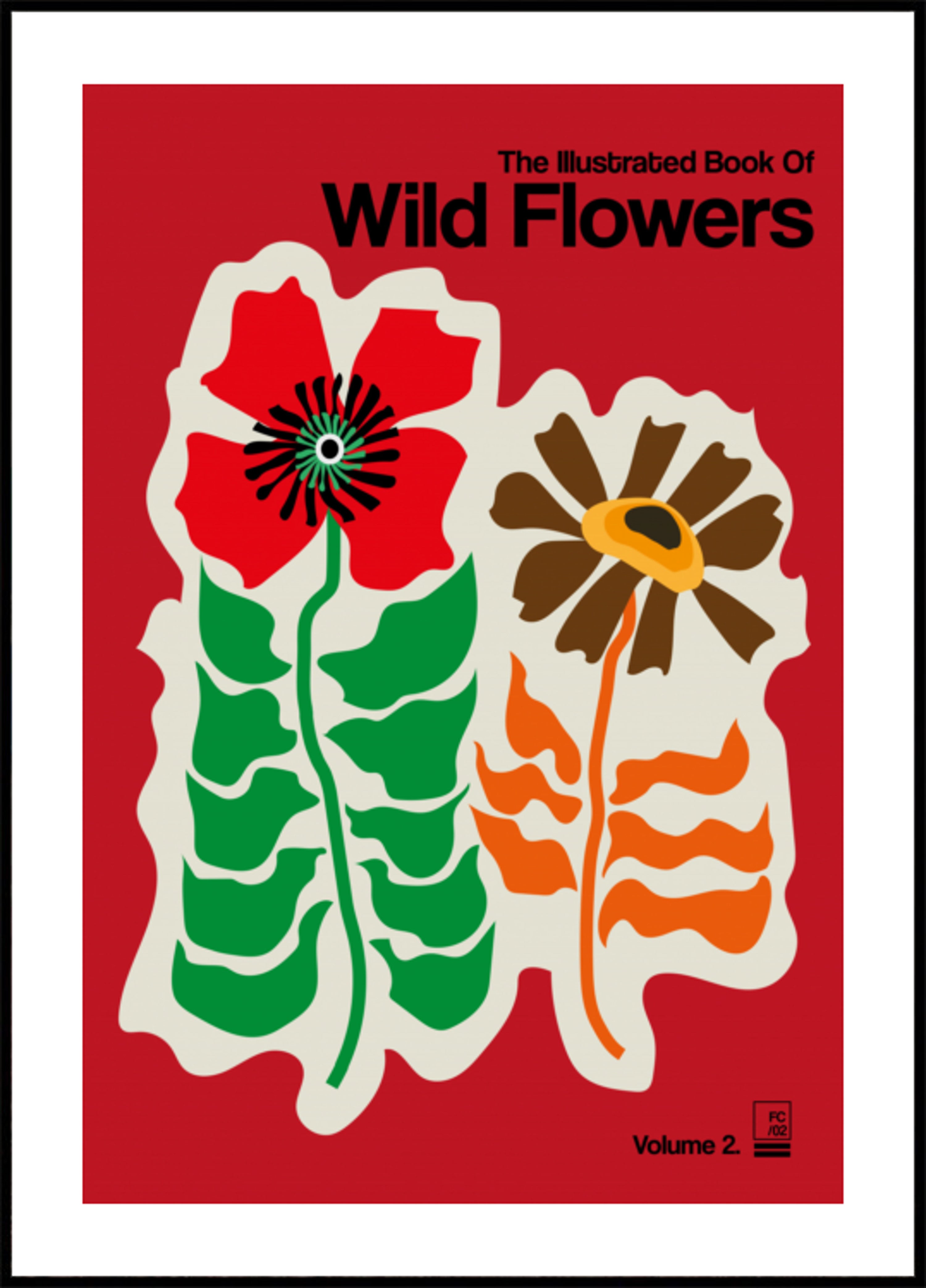 Retro-Wildblumen-Illustration