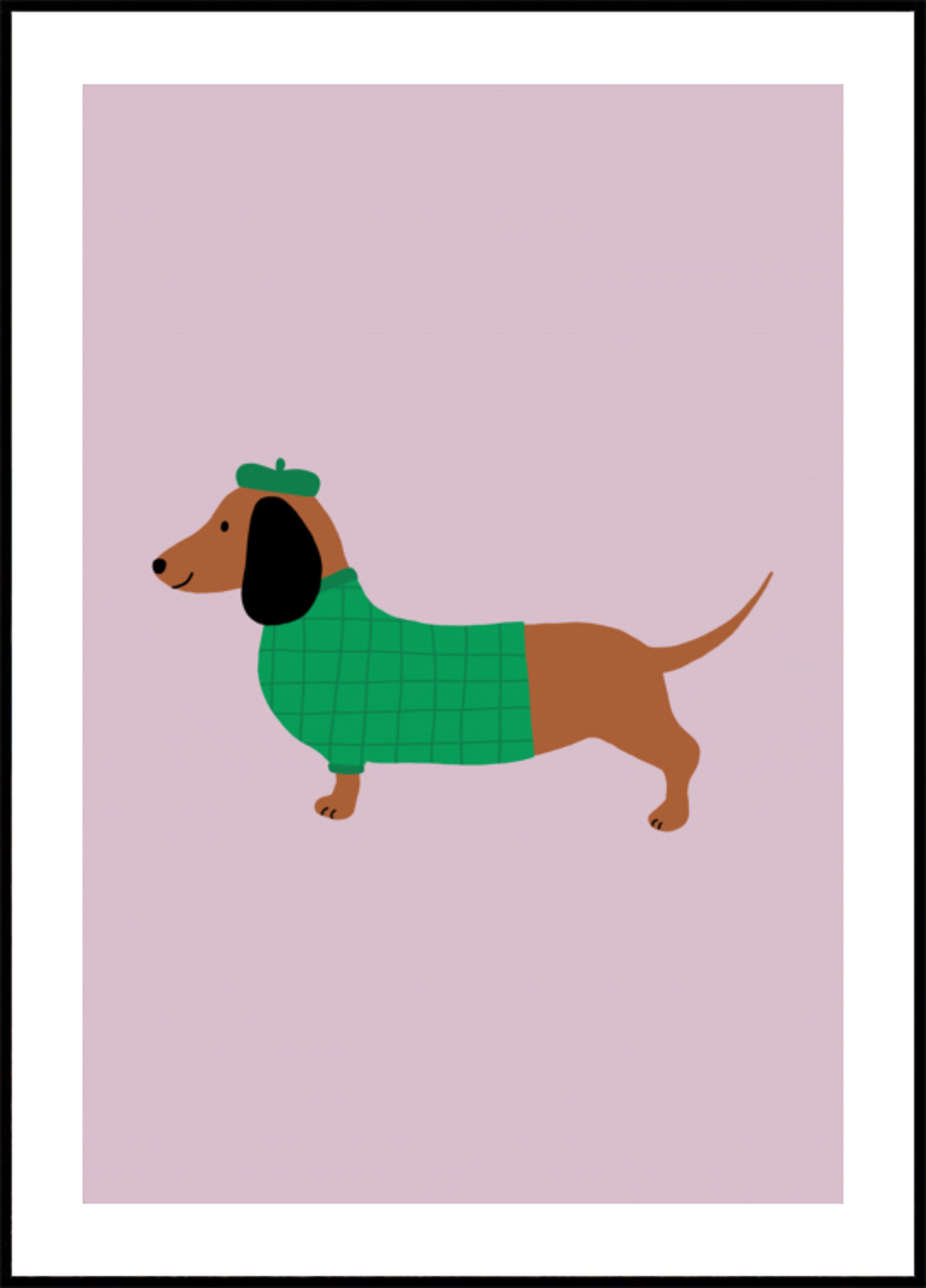 Eleganter Hund im Pullover