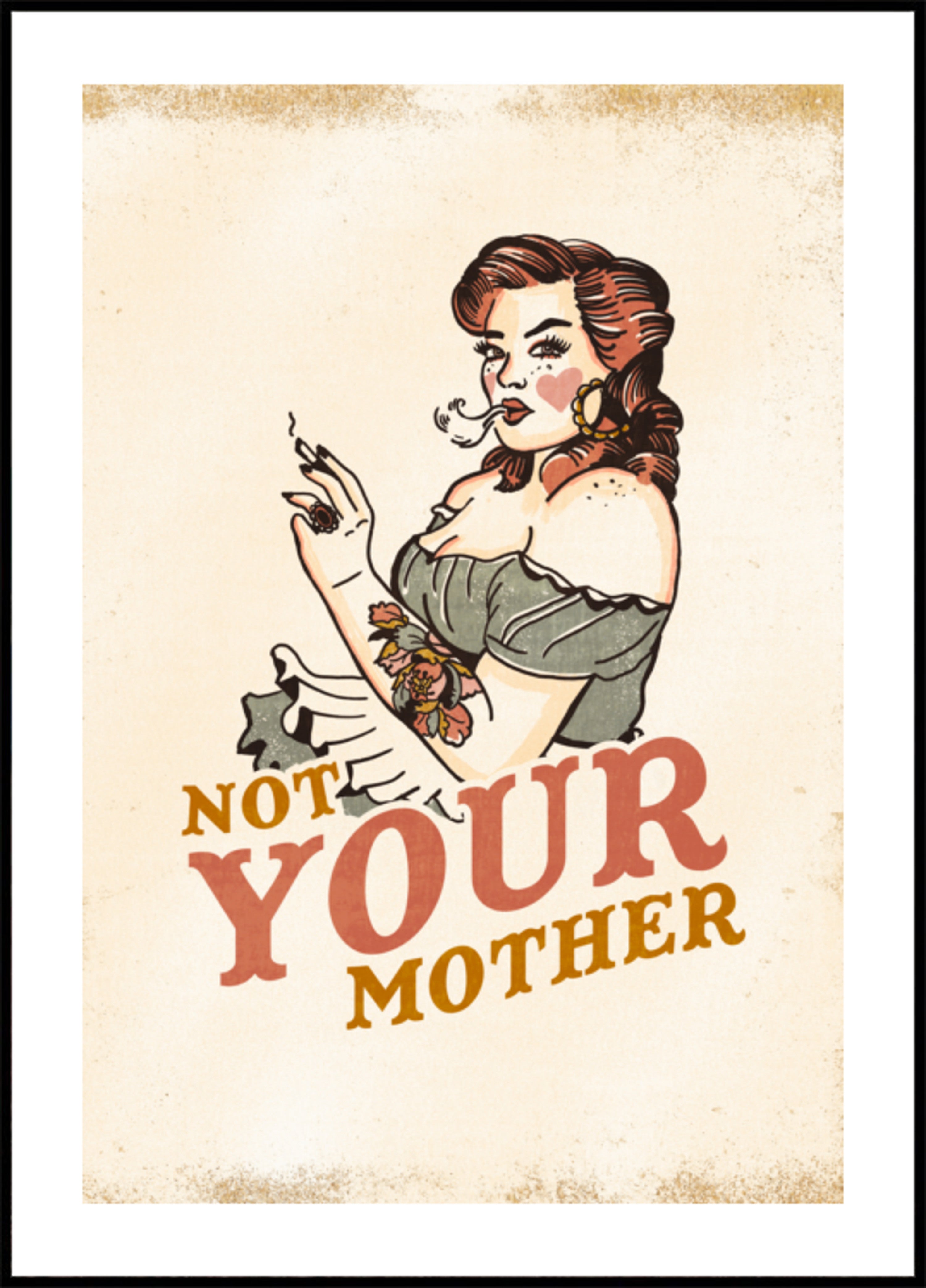 Nicht deine Mutter Rockabilly-Pinup mit frecher Einstellung