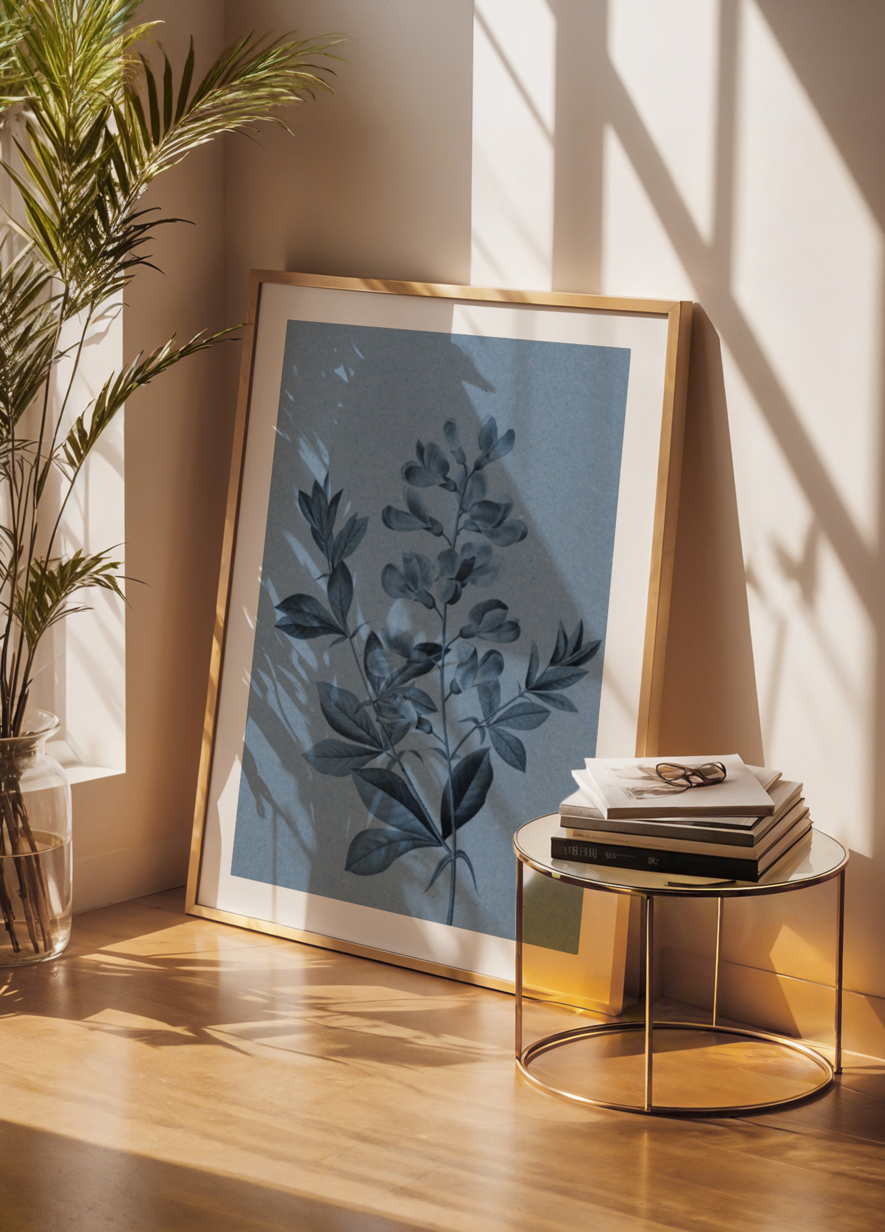 Elegante blaue Botanik