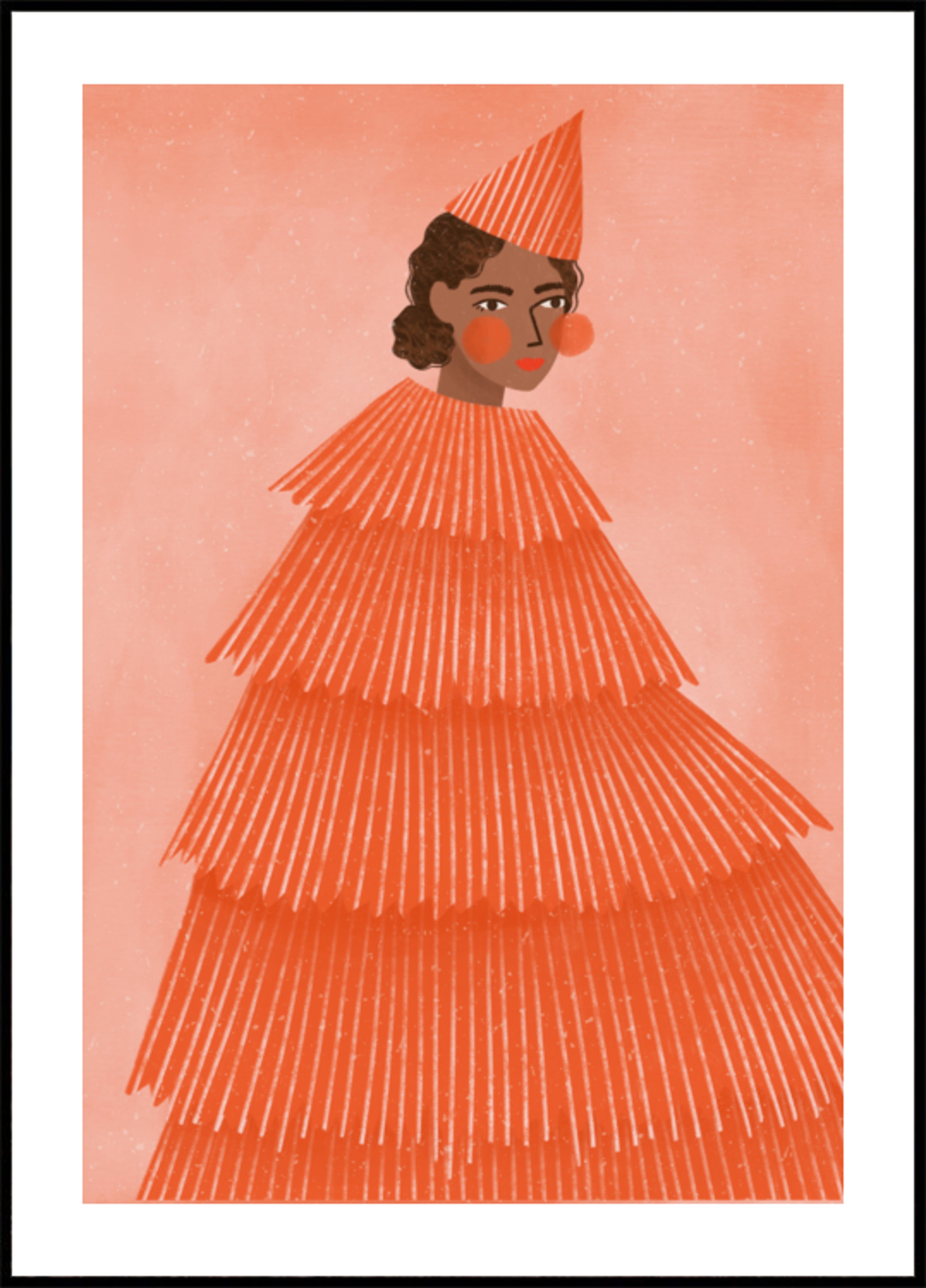 Orangefarbenes Partygirl