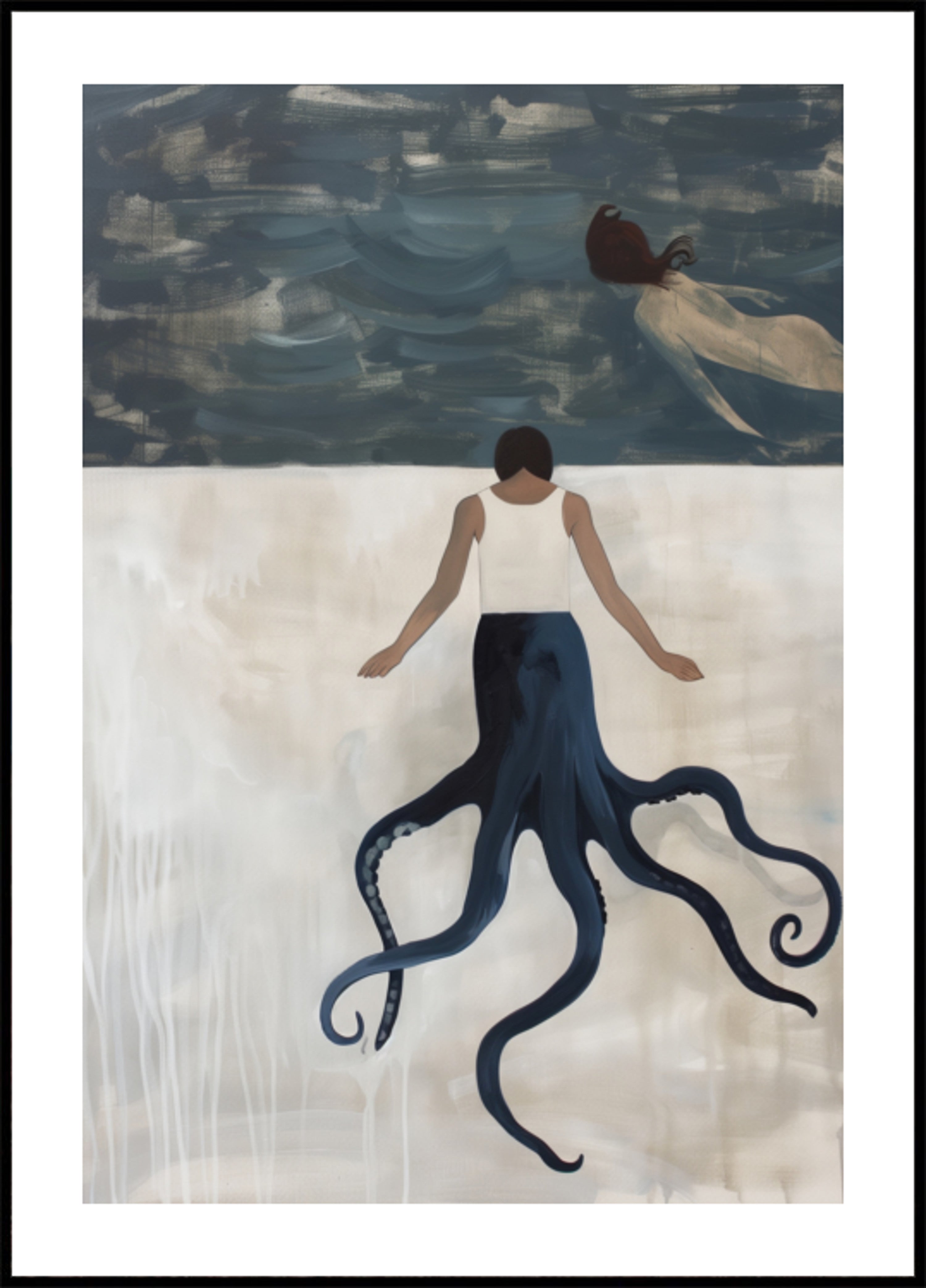 Oktopus-Frau träumt