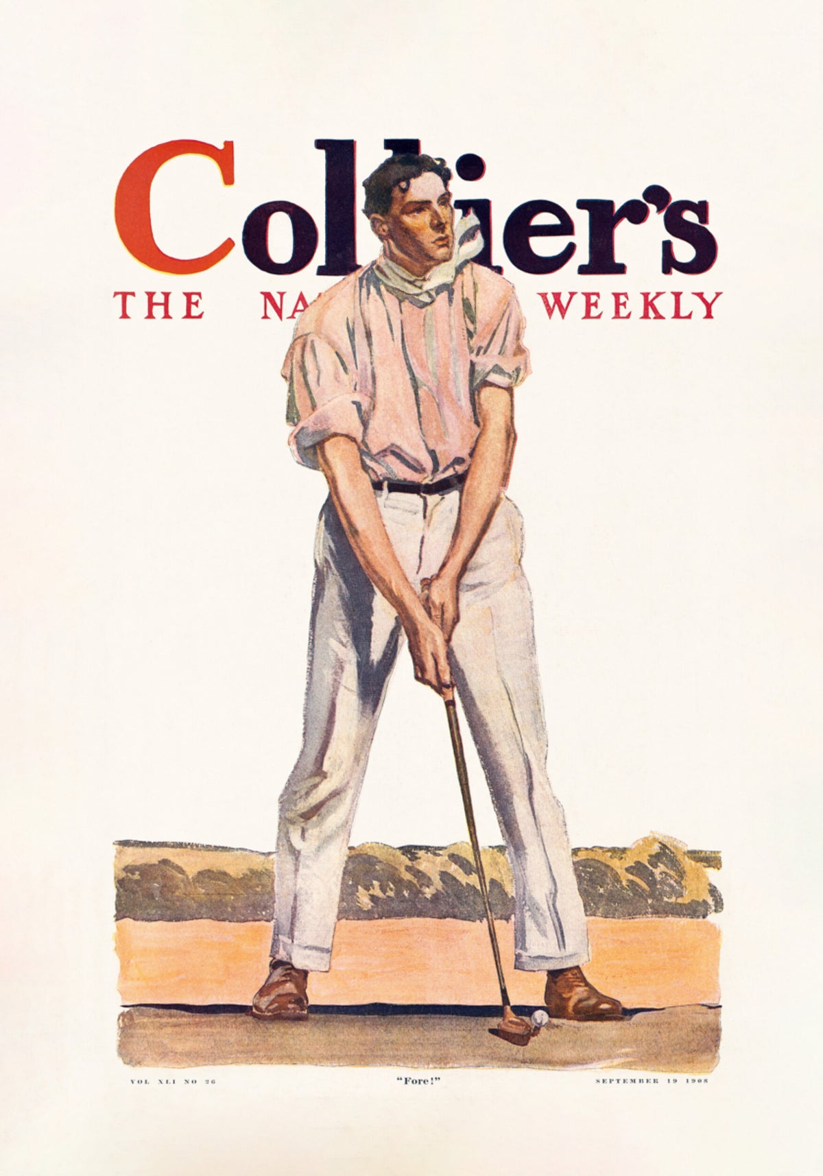 Collier's Golf (1908), Vintage Mann