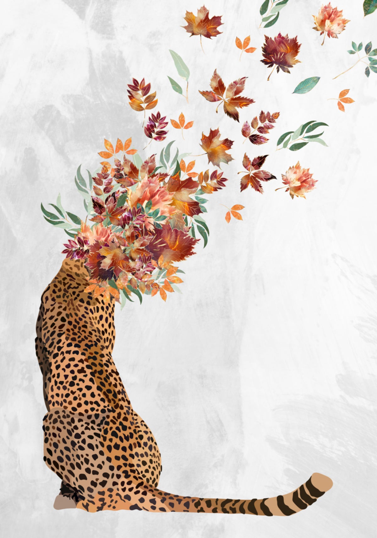 Herbstblatt-Gepard