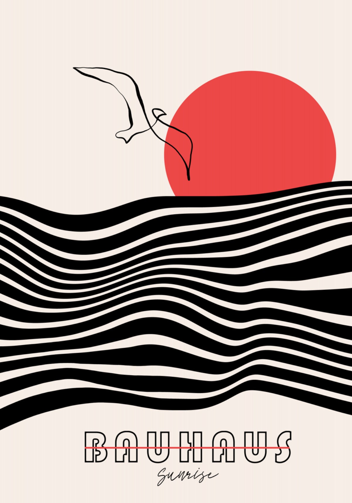 Bauhaus Sonnenaufgang Ozean