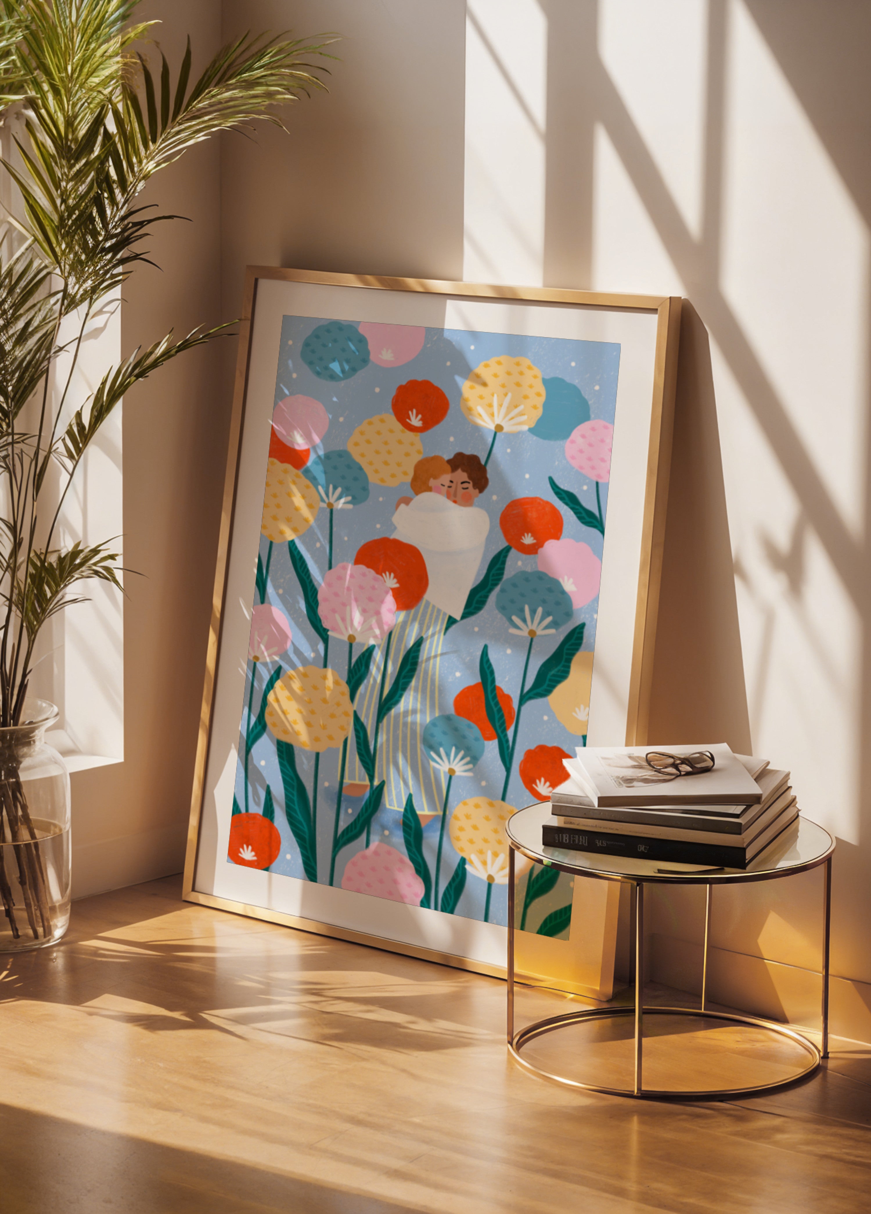 Liebevolle familiäre Umarmung