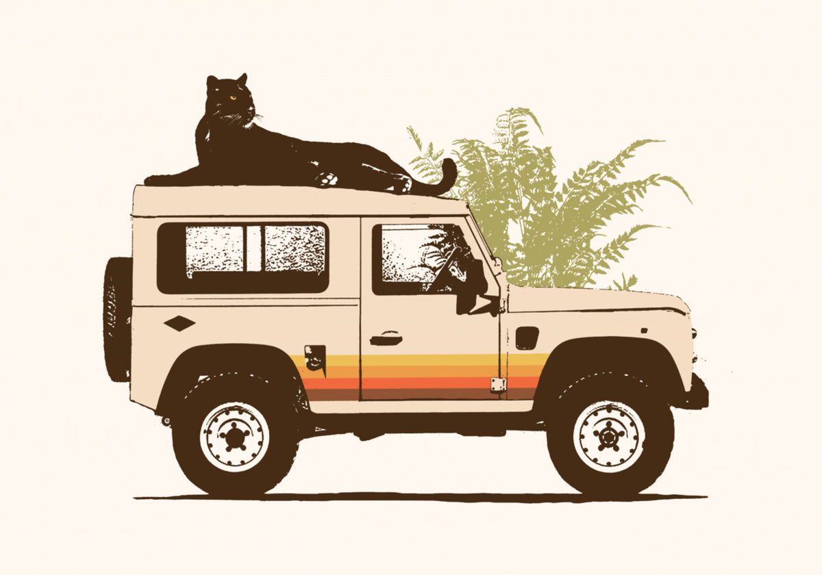 Raubkatzen-Safari-Auto