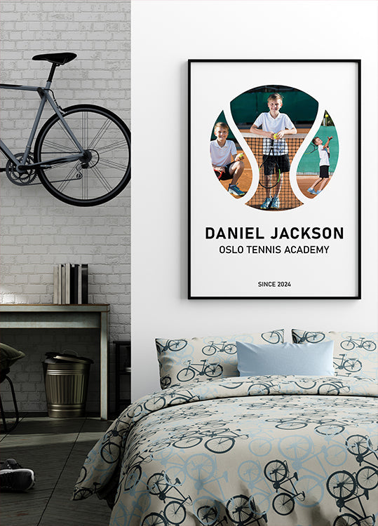 Persönliches Tennis-Fotocollage-Poster – Posterbox