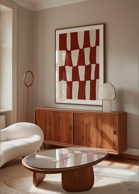 Crimson Waves Plakat - Posterbox