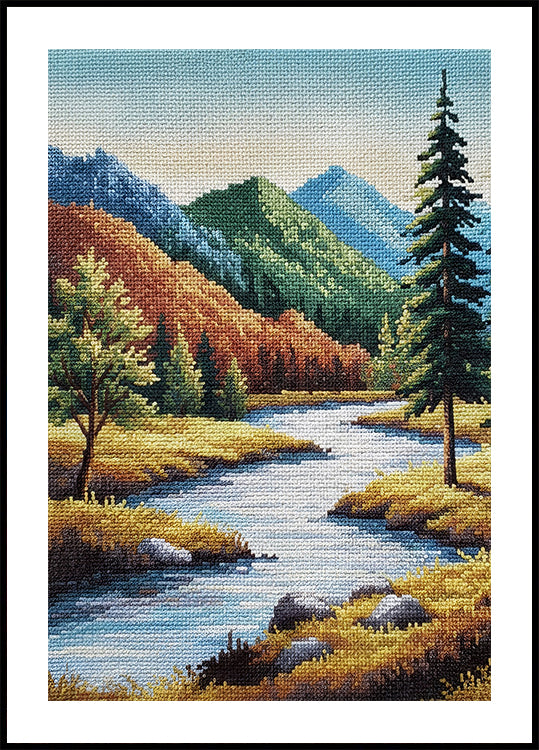 Mountain River Tapestry Poster - Posterbox