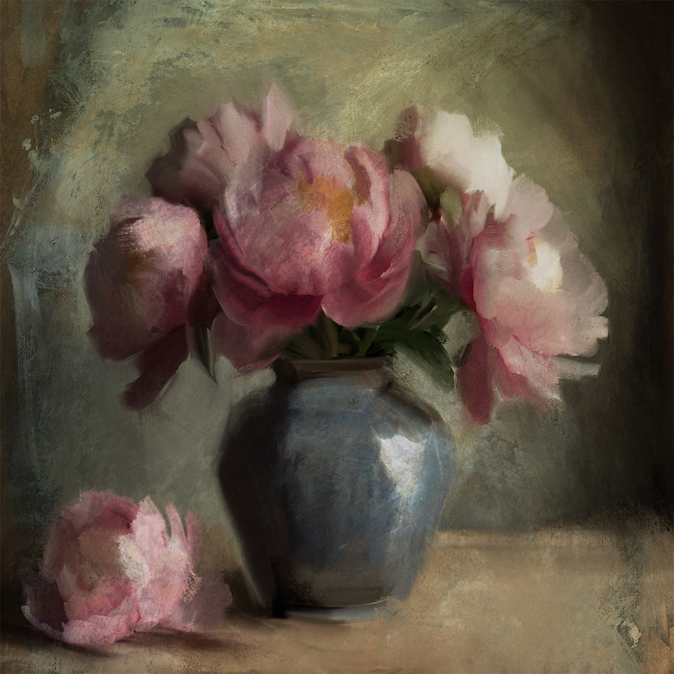 Pivoines En Rose Plakat - Posterbox