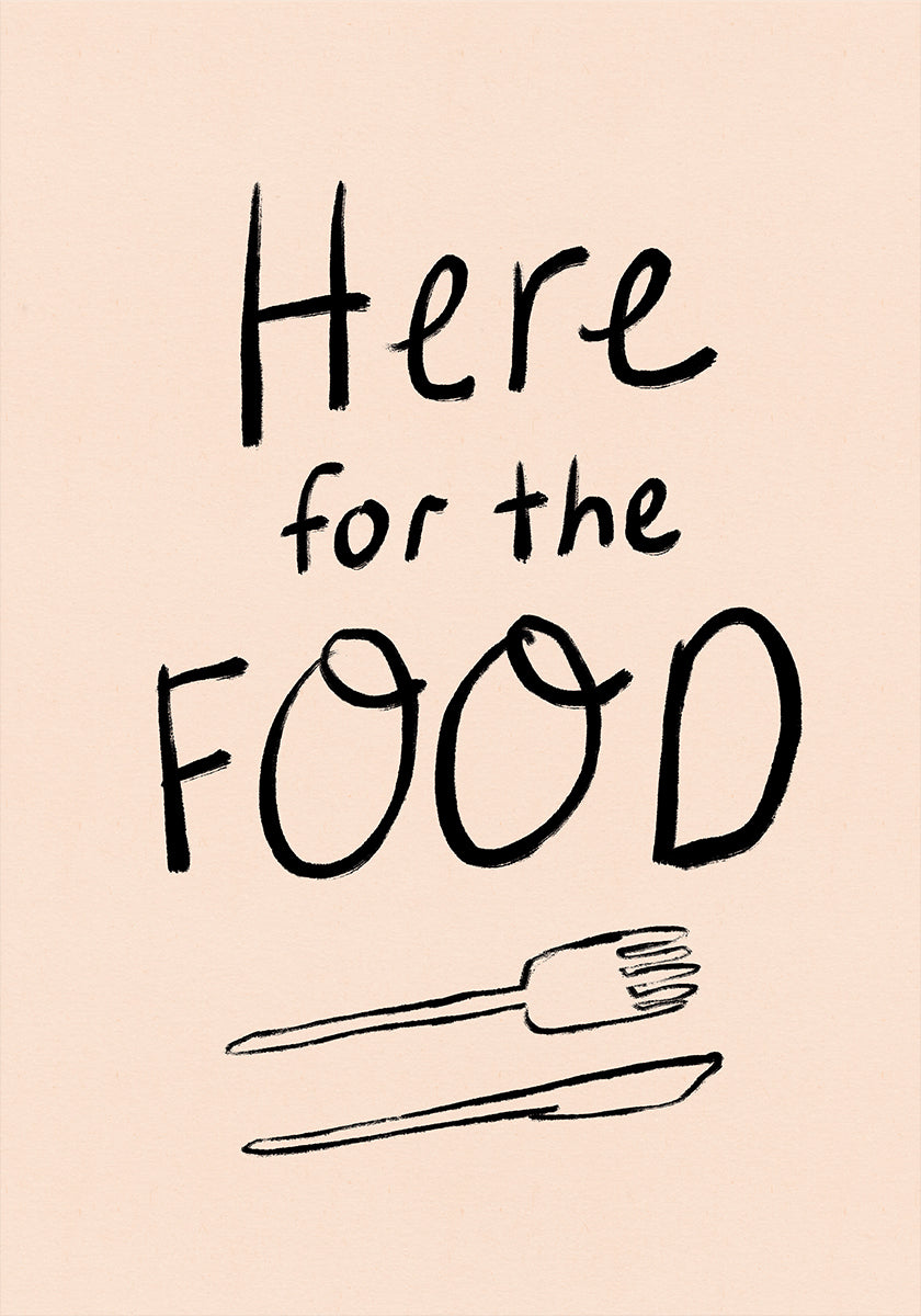Here for the Food Typography Plakat - Posterbox