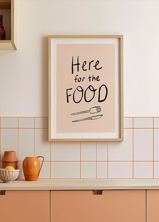 Here for the Food Typography Plakat - Posterbox