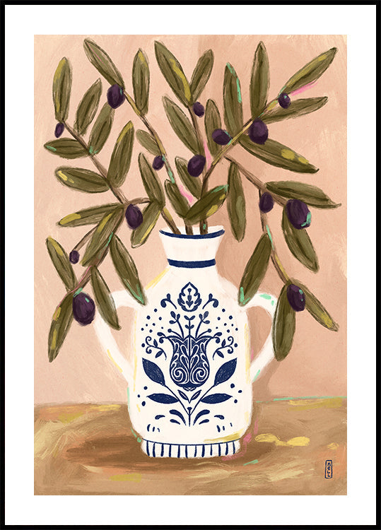 Olive Branches In a Pot Painting (NEW) - Posterbox