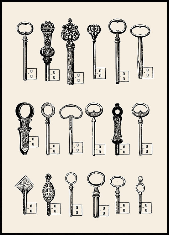 Usb Keys Plakat - Posterbox