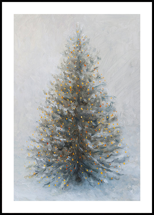 Christmas Tree  In Snow Plakat - Posterbox