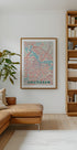 Retro Map   Amsterdam Plakat - Posterbox
