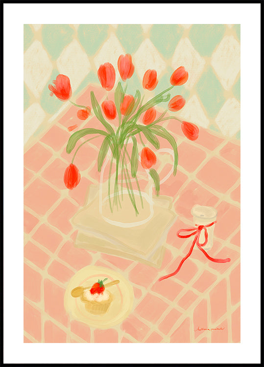 Red Tulips Summer Picnic (NEW) - Posterbox