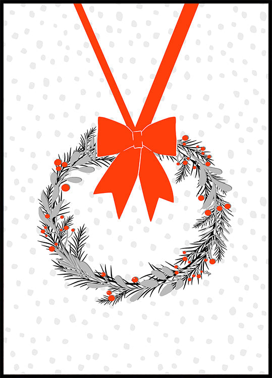 Festive Wreath Joy Plakat - Posterbox