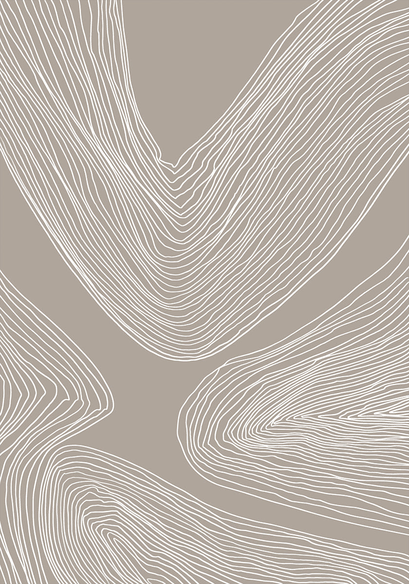Flowing Contours Line Art Plakat - Posterbox