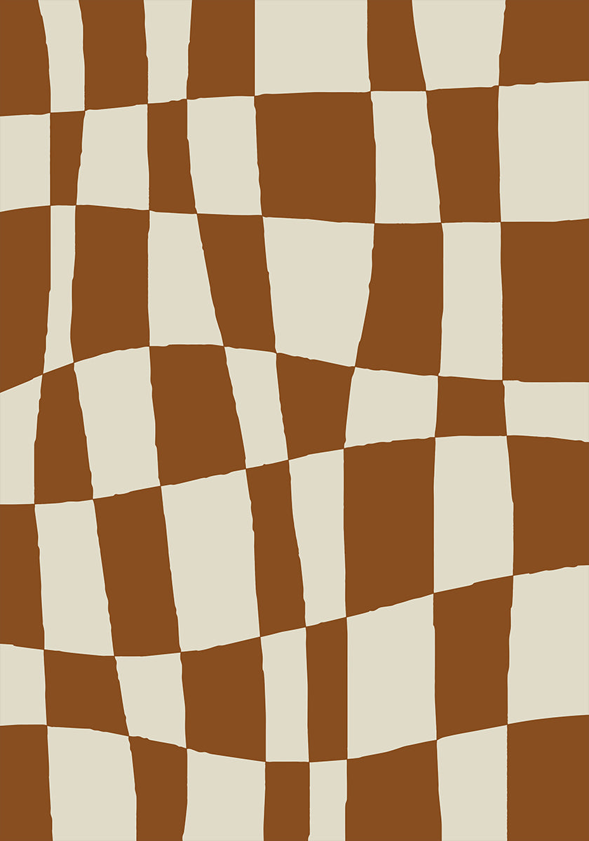Minimal Checkerboard Plakat - Posterbox