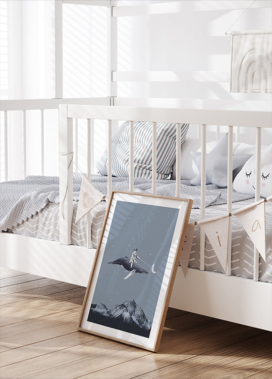 Zielen Sie auf das Mondplakat