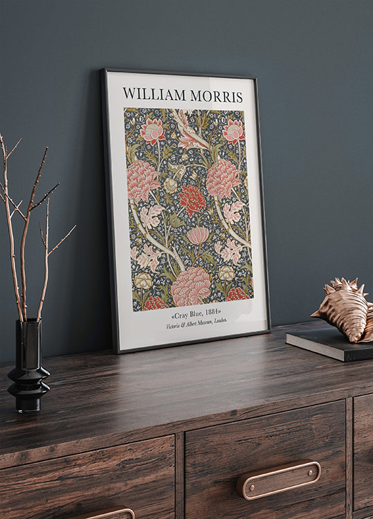 William Morris - Cray - Blaues Poster