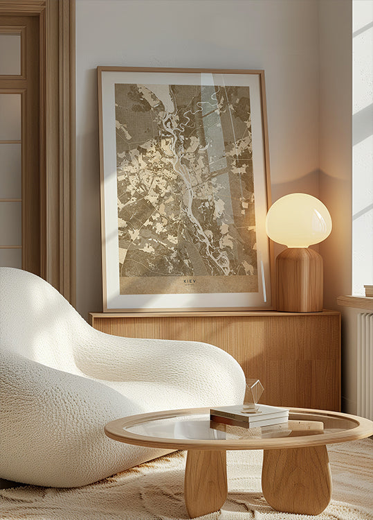 Sepia-Karte von Kiew (Vorkriegszeit) (NEU)