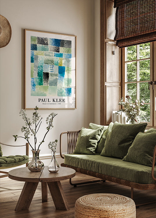 Poster Paul Klee - Haus in einer Siedlung