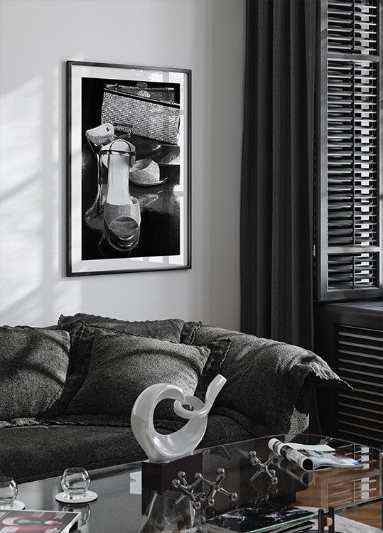 Glamorous Night Accessoires B&amp;W Poster