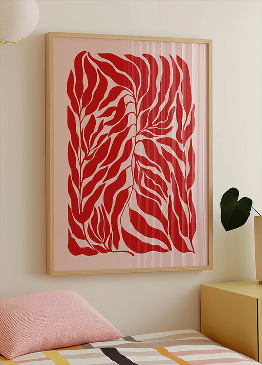 Rotes Blatt-Harmonie-Poster