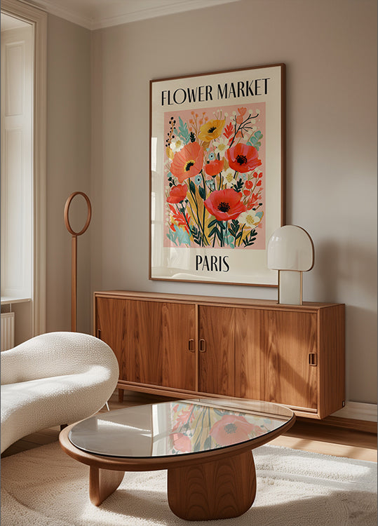 Blumenmarkt Paris Frankreich Poster