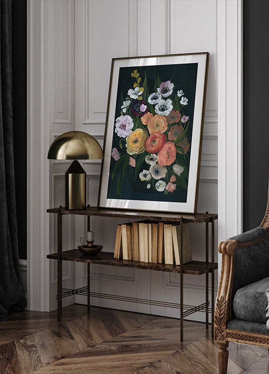 Leocadia stimmungsvoller Blumenstrauß Poster