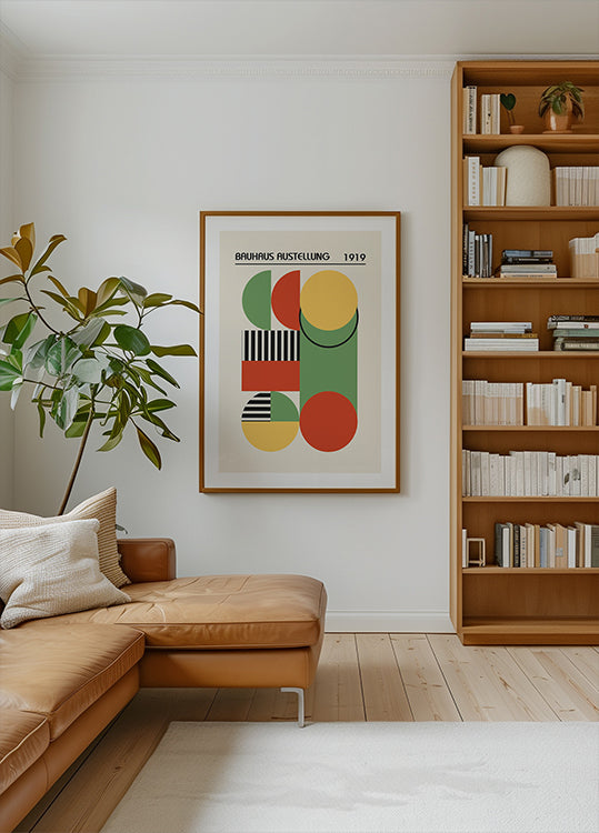 Bauhaus-Ausstellung 1919, geometrisches abstraktes Poster 