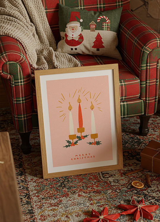 Weihnachtskerzen-Poster
