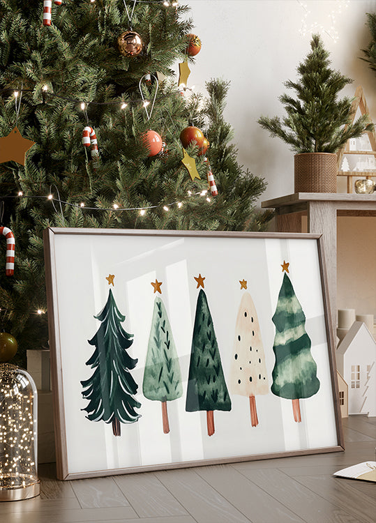 Whimsical Pines Plakat - Posterbox