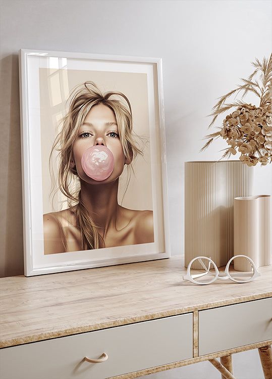 Kaugummi-Pop-Porträt Poster 