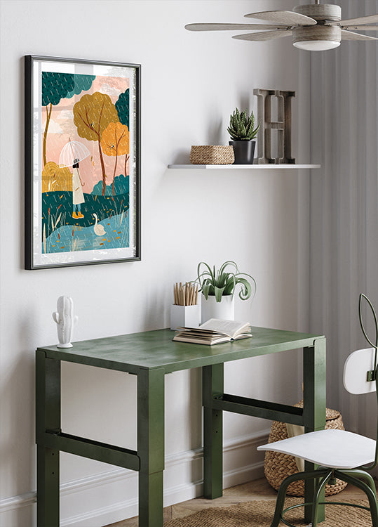 Poster zum Spaziergang am regnerischen Tag