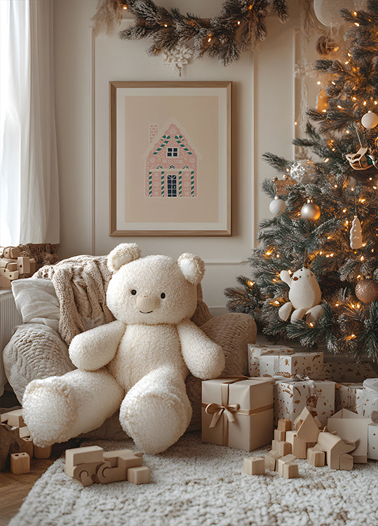 Weihnachts-Lebkuchenhaus-Poster