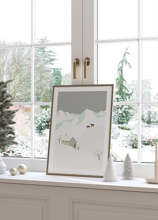 Poster mit Winterblick