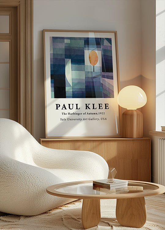 Der Vorbote des Herbstes, geometrische Baumzusammenfassung Poster 