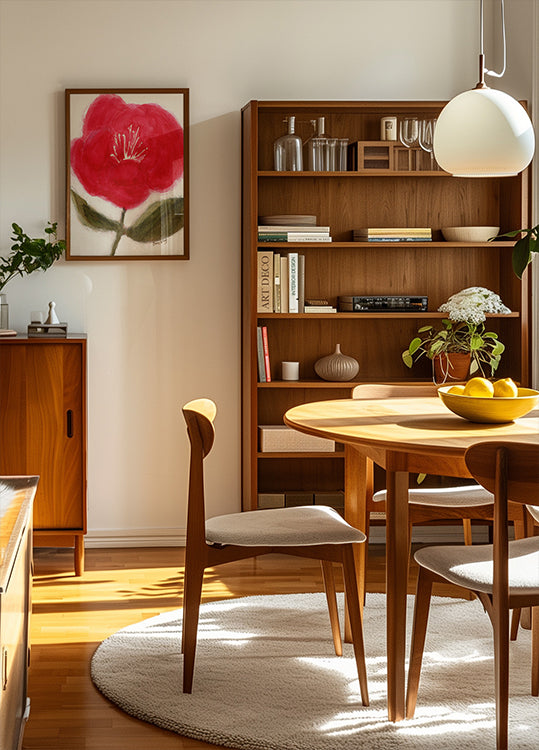 Blumen in Rot für Cierra Poster