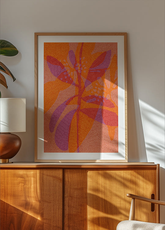 Poster „Blütenblätter der Lebendigkeit“.