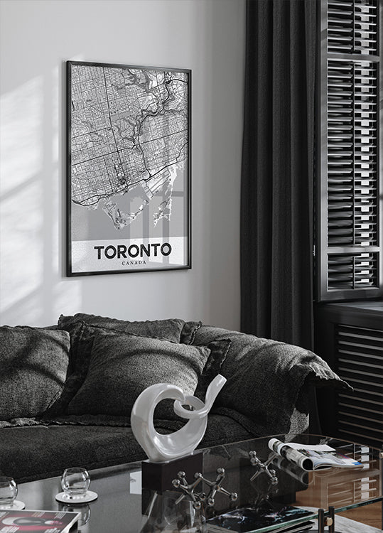 Weißes Toronto-Poster