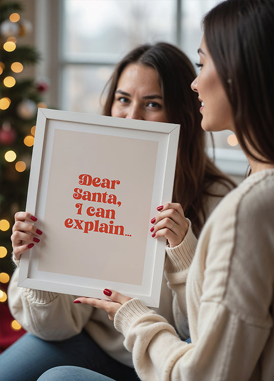 Lieber Weihnachtsmann, ich kann das Poster erklären
